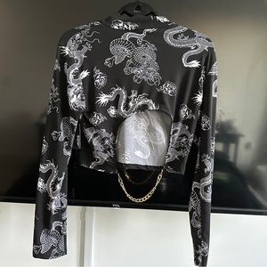 Dragon cropped long sleeve